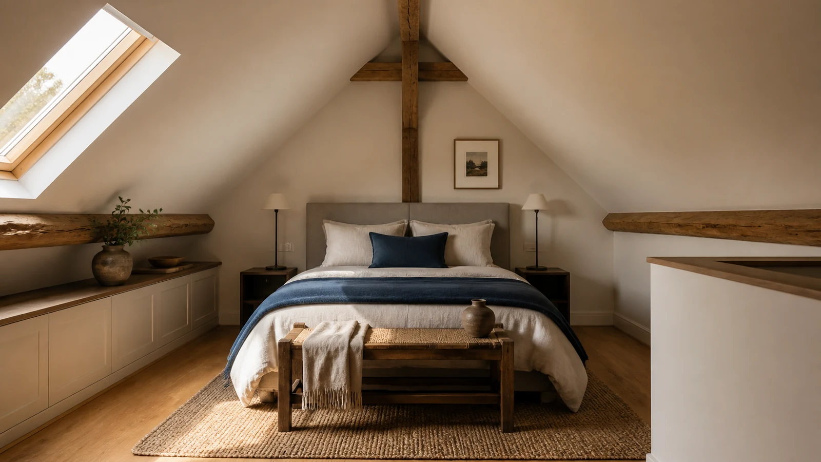 Confort élégant sous rampants à Villers-Cotterêts Pièce sous combles aménagés dans une maison près de Villers-Cotterêts